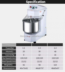 Vente flash - Pétrin à spirale électrique 20L, pétrin à spirale commercial, pétrin à spirale haute performance pour boulangerie - Product Image 5