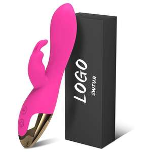Vibrador de conejo a prueba de agua OEM/ODM-Estimulador de clítoris recargable con vibración dual, masajeador de punto G, juguete sexual para adultos para mujeres - Product Image 1
