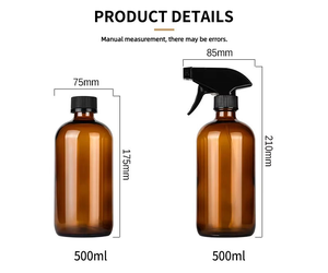 Nuovo Spruzzatore <span class=keywords><strong>in</strong></span> <span class=keywords><strong>Vetro</strong></span> per Cura Personale, Nebulizzatore a Spruzzo 500ml con Pompa <span class=keywords><strong>in</strong></span> Plastica - Product Image 4