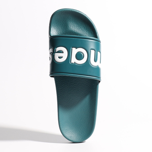 Zapatillas deslizantes con logotipo personalizado para mujer, calzado con logotipo personalizado en relieve, Pu, personalizadas - Product Image 1