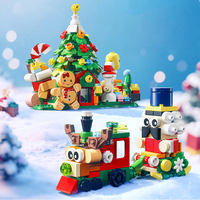 Ensemble de construction de jouets personnalisables 12-en-1 pour décorations de Noël, blocs pour arbre de Noël et train bonhomme de neige, service OEM/ODM