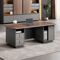 Bureau de luxe de haute qualité en bois PDG patron gestionnaire Table de bureau Escritorio Table de direction pour président