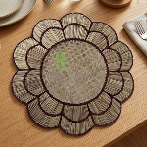 Sous-plats en corde de papier de haute qualité, tailles personnalisables, variété de couleurs, pour décoration de mariage et décoration intérieure, en provenance du Vietnam, vente en gros. - Product Image 1