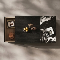 Table basse en bois moderne et luxueuse, certification CE européenne, design artisanal écologique pour hôtels haut de gamme, villas, appartements