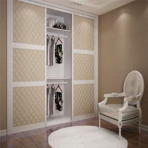 Nhật Bản phong cách đơn giản đôi cửa trượt tự động nâng móc áo phòng ngủ tủ quần áo trượt theo dõi thiết kế - Product Image 5