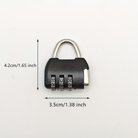 Cadenas à combinaison à 3 chiffres en alliage de zinc thermolaqué antivol, rectangulaire, à levier unique, pour bagages