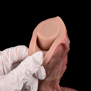 Consolador de silicona realista de 7 pulgadas con prepucio deslizante Consolador anal de silicona de doble capa Punto G vaginal y consoladores de pene de juego anal - Product Image 5