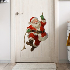 Adesivo da parete natalizio con Babbo Natale luminoso, decorazione da parete per arredamento camera da letto, soggiorno, <span class=keywords><strong>bagno</strong></span> - Product Image 4