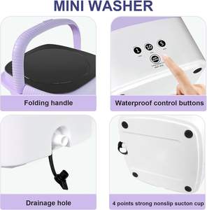 Lave-linge portable pliable avec essoreuse automatique, mini lave-linge pour sous-vêtements et chaussettes avec centrifugeuse, grande capacité de 6 L - Product Image 5