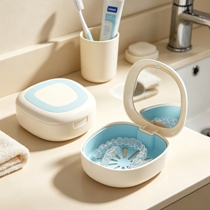Contenitore per la Pulizia con Specchio per Porta-Mentoniere, Porta-Protesi, Protesi Parziali - Product Image 6