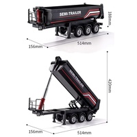 2026 Huina 1/18 Véhicule d'ingénierie RC en alliage Scania 1501 Tracteur 1502 Remorque à plateau 1509 Remorque benne Voiture télécommandée RTR Camion de remorquage