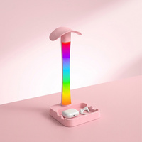 Soporte para Auriculares con Luz RGB, Lámpara de Escritorio LED Táctil Regulable, Soporte Multifuncional para Teléfono, Organizador de Escritorio, Soporte para Gamers de PC