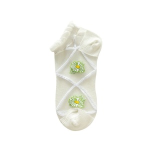 Women Summer Boat <b>Socks</b> Ultra Thin Breathable Lace Hollow Crystal Glass <b>Silk</b> Cool Ice <b>Silk</b> <b>Socks</b> - Product Image 5
