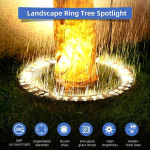 Đèn <span class=keywords><strong>LED</strong></span> cảnh quan ngoài trời điện áp thấp 3000K ánh sáng trắng ấm bằng nhôm, đèn ôm cây, đèn cây cọ, chống nước dùng ngoài trời - Product Image 5