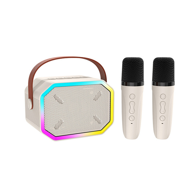 Speaker Karaoke with Wireless Microphoneportable Mini Speaker Rgb Speaker Outdoor KTV Portable Subwoofer