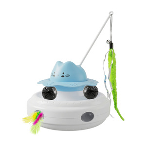 JiaBei Popular Smart Cat Toy Pet Self-Entertainment Gadget Wholesale Sensor Cat Turntable Electric Cat Teaser - Product Image 5