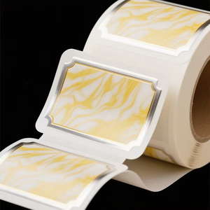 Custom Embossed Adhesive Gold <b>Sticker</b> Printing Waterproof Vinyl Foil Bottle Paper Labels with Product <b>Logo</b> Packaging Solution - Product Image 6