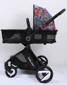 Hochwertiger 3-in-1-Kinderwagen Luxus Faltbarer Kinderwagen mit hoher Landschaft Multifunktion aler Kinderwagen-Kinderwagen