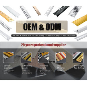 Decoración moderna <span class=keywords><strong>para</strong></span> el hogar, esquina semicircular colorida blanca, borde de aluminio, embellecedor de azulejo de cerámica de <span class=keywords><strong>PVC</strong></span> con agujeros - Product Image 6