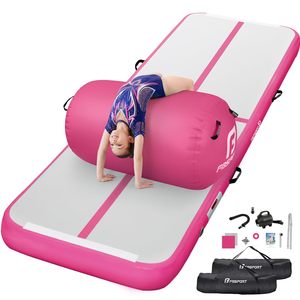 Set di tappetini gonfiabili portatili da 3m x 4m per ginnasti artistici e allenamento quotidiano di yoga e pilates a casa - Product Image 1