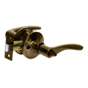 Scatola con 3 unità blocco maniglia bagno 'milano' ottone antico, cilindro di metallo - Product Image 1