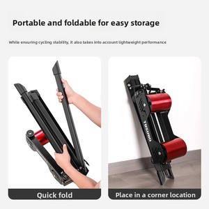 TOSUOD Soporte de Entrenamiento para <span class=keywords><strong>Bicicleta</strong></span> de Carretera con <span class=keywords><strong>Rodillo</strong></span> de Resistencia Magnética de Aluminio de 6 Velocidades, Plegable, para Uso Comercial y Doméstico en Interiores - Product Image 5