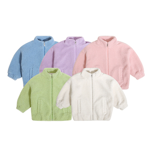 Prix bas quantité minimale de commande pas cher vêtements pour enfants chaud épais décontracté hauts avec fermeture éclair printemps manches longues vestes pour enfants - Product Image 1