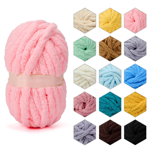 Hilo de chenilla grueso y esponjoso para tejer a mano, hilo de bucle para tejer con los dedos, venta al por mayor - Product Image 1