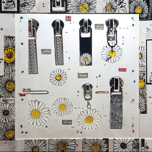 Luxury Decorative Custom Designer Metal Zipper Pulls with Nickel-Free Auto Lock Slider Model 5# Flower Logo - Product Image 3