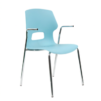 Chaise de formation empilable avec accoudoirs, dossier en fibre de verre PP, chaise de bureau, mobilier importé de Chine, bureau, salle de classe