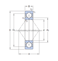 Roulement à billes à quatre points de contact haute précision 85x150x28mm QJ 217 N2MA/C4 pour l'industrie des machines-outils