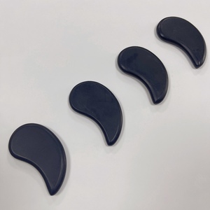 Peigne <span class=keywords><strong>Gua</strong></span> <span class=keywords><strong>Sha</strong></span> en pierre Bian, jade noir 100% naturel, outil de massage facial amincissant et anti-gonflement, soin de la peau, vente chaude - Product Image 2