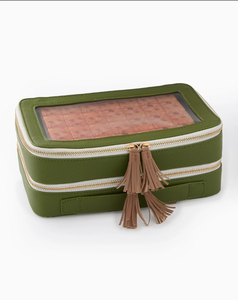 Sac de rangement de luxe FuPai pour Mahjong, moderne, écologique, imperméable, pliable, en PVC transparent, style américain, avec fermeture éclair et franges pour <span class=keywords><strong>poker</strong></span> - Product Image 3