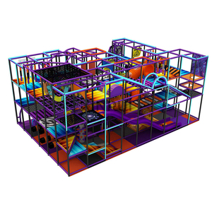 Équipement de terrain de jeu intérieur pour enfants de qualité commerciale, sur le thème du futur, doux et adapté aux enfants. Comprend un parcours d'escalade à <span class=keywords><strong>trois</strong></span> niveaux et un parcours de ninja - Product Image 3