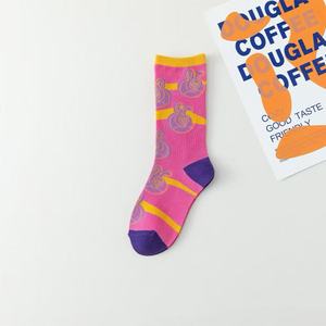 Calcetines de Jacquard con Dibujos Animados para Primavera y Otoño, Estilo Pareja, Personalizados, a la Moda, de Media Pantorrilla, Venta al Por Mayor - Product Image 4