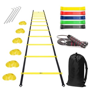 KWO Disques de corde à sauter pour Offre Spéciale d'entraînement Kit de bandes de résistance élastiques en latex Échelle de football Entraînement de vitesse Ensemble d'agilité pour le football - Product Image 1