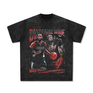 <span class=keywords><strong>Camiseta</strong></span> Retro con Estampado de Estrellas del Fútbol Americano: Clarkson, Curry, Irving, James, Morant, Manga Corta, Lavada - Product Image 5