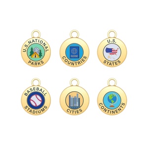 Collier personnalisé en émail avec <span class=keywords><strong>carte</strong></span> du <span class=keywords><strong>monde</strong></span>, collier en acier inoxydable, pendentif <span class=keywords><strong>carte</strong></span> dorée pour la mode - Product Image 6