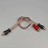 Adaptateur RCA en Y 1 vers 2, câble répartiteur audio pour voiture à paire torsadée, 2 RCA femelles vers 1 RCA mâle