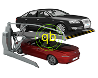 Smart qb Double Stacker Two Post 2500kg Tilting Lift Vertical Parking Lift