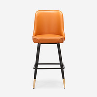 Tabouret haut de bar fait à la main coussin rembourré meubles de bar en métal