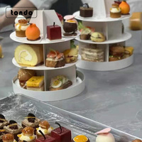 Tondo Premium Français Mousse Trois Couches Dessert Affichage Décoration De Mariage Emballage Rond Boîte À Gâteau