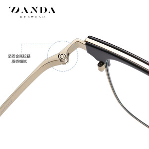 Vanda Eyewear Montures de lunettes rectangulaires à monture complète ST6206 Anti-lumière bleue Unisexe Léger - Product Image 5