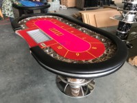 Table de poker de luxe Texas Hold'em de haute qualité pour 10 personnes Table de poker avec porte-gobelet à prix réduit