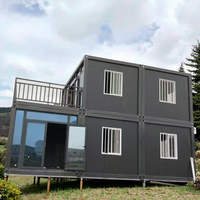 Villa de luxe moderne en conteneur d'acier de 20 pieds, portable, avec chambre, pour bureau ou école