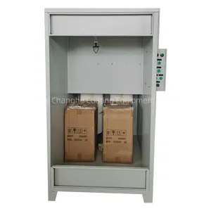 Changhe, pequeña cabina de pulverización de recubrimiento en polvo electrostático básico para llanta de rueda de aleación, máquina de recubrimiento de Metal, filtro de recuperación de polvo