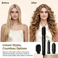 HS-09 1200W 6 en 1 Outils de coiffure Brosse sèche-cheveux haute vitesse Fer à boucler automatique professionnel Multi-styler capillaire