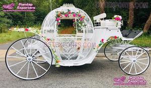 Luxury Indian Wedding Royal Horse-Drawn Carriage <b>Buggy</b> Customized Color Metal & Wood <b>Lightweight</b> Elegant Open Seating - Product Image 6
