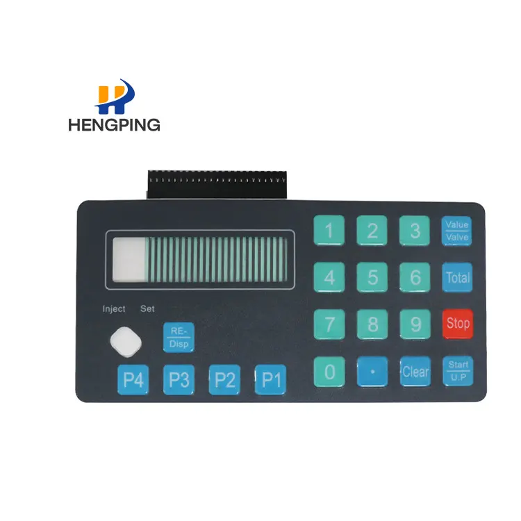 PET/PVC gravado membrana interruptor teclado impermeável óleo-resistência personalizado combustível distribuidor teclado