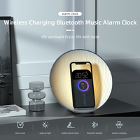 Chargeur sans fil multifonctionnel créatif, haut-parleur Bluetooth, réveil musical, décoration de chambre à coucher, veilleuse